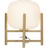 Vinda Bordlampa, Stor, Trä/vit ANETA HOME Sockel E27 Trä /Vit – miniatyr 1