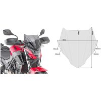 Vindruta 1176A Rökfärgad Givi
