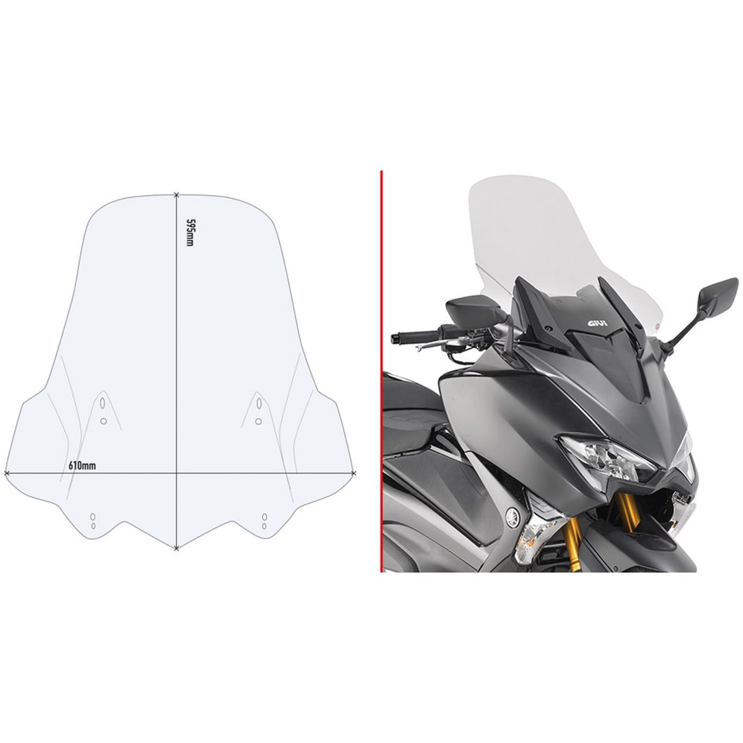 Vindruta D2133ST Transparent Givi D2133ST