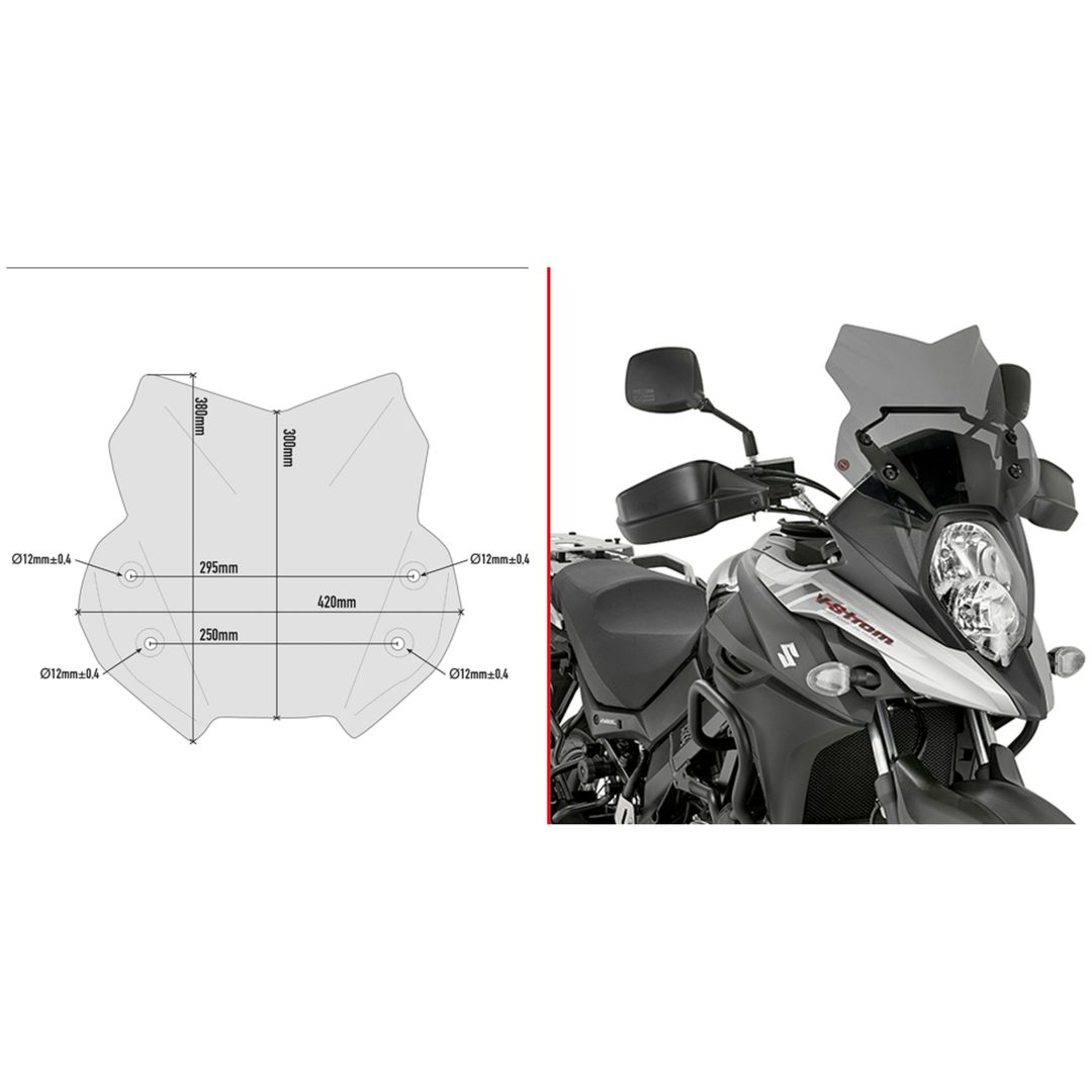 Vindruta D3112B Rökfärgad Givi DL650 V-Strom (2017-)