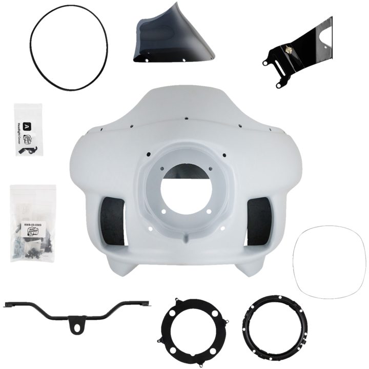 Vindrutesats Fxrp-style Svart/vit Pulverlackerad/grundad KLOCK WERKS – bild 2