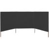 Vindskydd 3 paneler tyg antracit vidaXL 400 x 120 cm – miniatyr 2