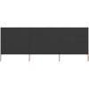 Vindskydd 3 paneler tyg antracit vidaXL 400 x 120 cm – miniatyr 3