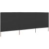 Vindskydd 3 paneler tyg antracit vidaXL 400 x 160 cm – miniatyr 2