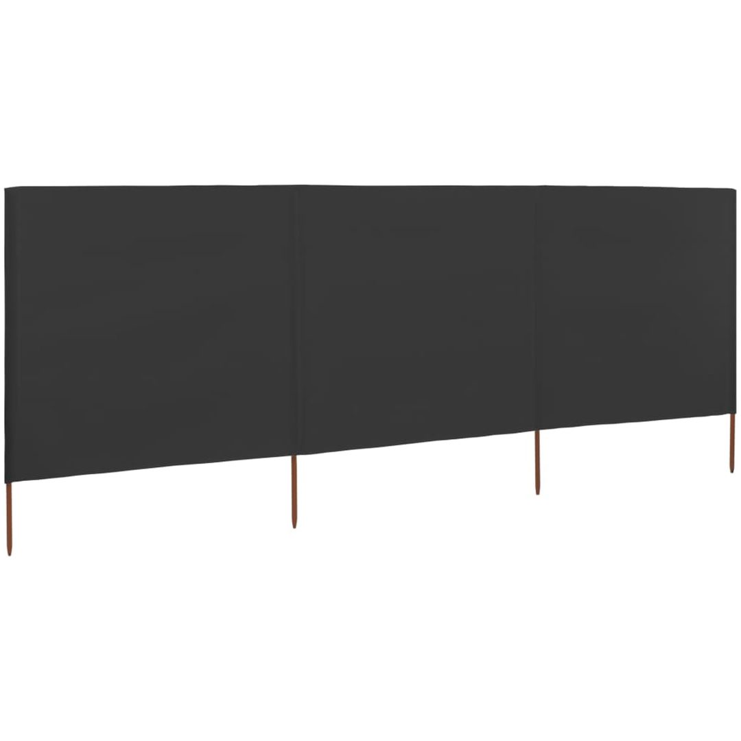 Vindskydd 3 paneler tyg antracit vidaXL 400 x 160 cm – bild 2