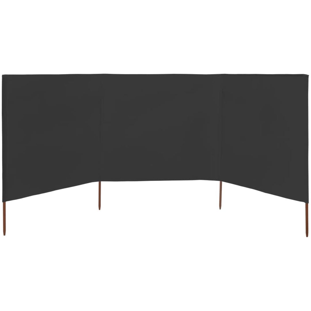 Vindskydd 3 paneler tyg antracit vidaXL 400 x 160 cm – bild 3