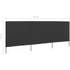 Vindskydd 3 paneler tyg antracit vidaXL 400 x 160 cm – miniatyr 6