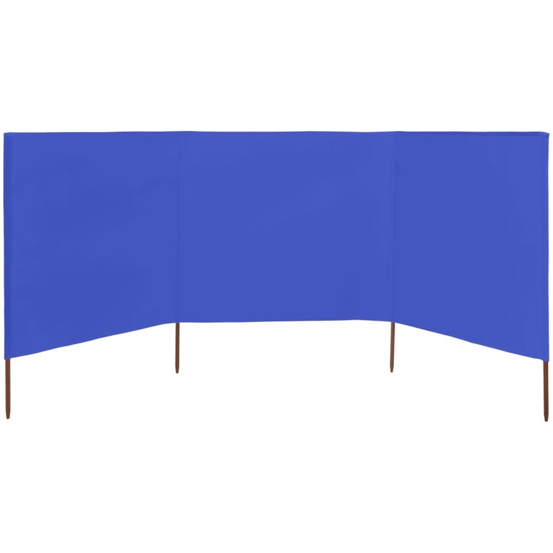 Vindskydd 3 paneler tyg azurblå vidaXL 400 x 120 cm – bild 3