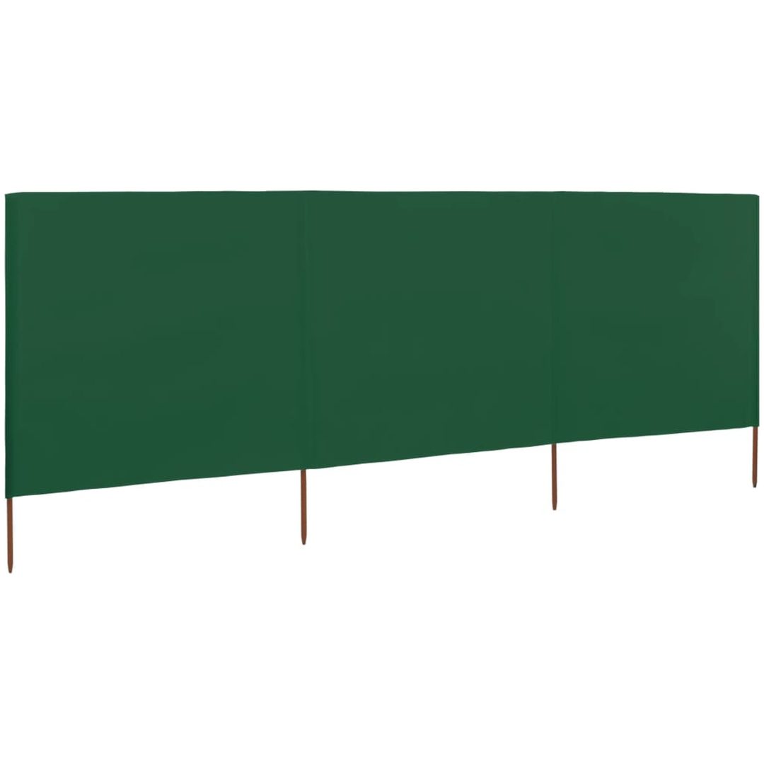 Vindskydd 3 paneler tyg grön vidaXL 400 x 80 cm – bild 2
