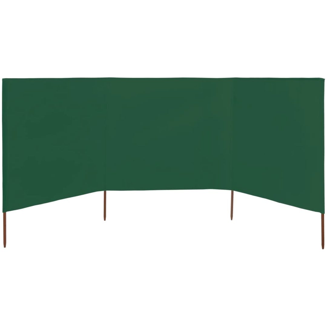 Vindskydd 3 paneler tyg grön vidaXL 400 x 80 cm – bild 3