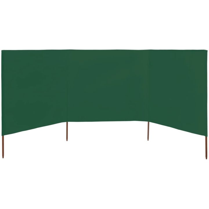 Vindskydd 3 paneler tyg grön vidaXL 400 x 80 cm – bild 3