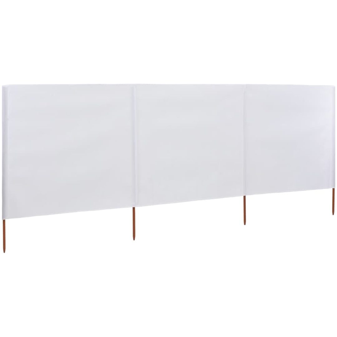 Vindskydd 3 paneler tyg sandvit vidaXL 400 x 80 cm – bild 2