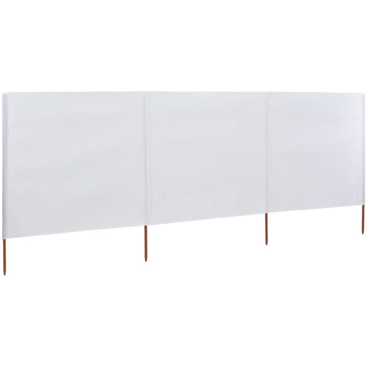Vindskydd 3 paneler tyg sandvit vidaXL 400 x 80 cm – bild 2