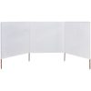 Vindskydd 3 paneler tyg sandvit vidaXL 400 x 80 cm – miniatyr 3