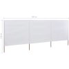 Vindskydd 3 paneler tyg sandvit vidaXL 400 x 80 cm – miniatyr 6