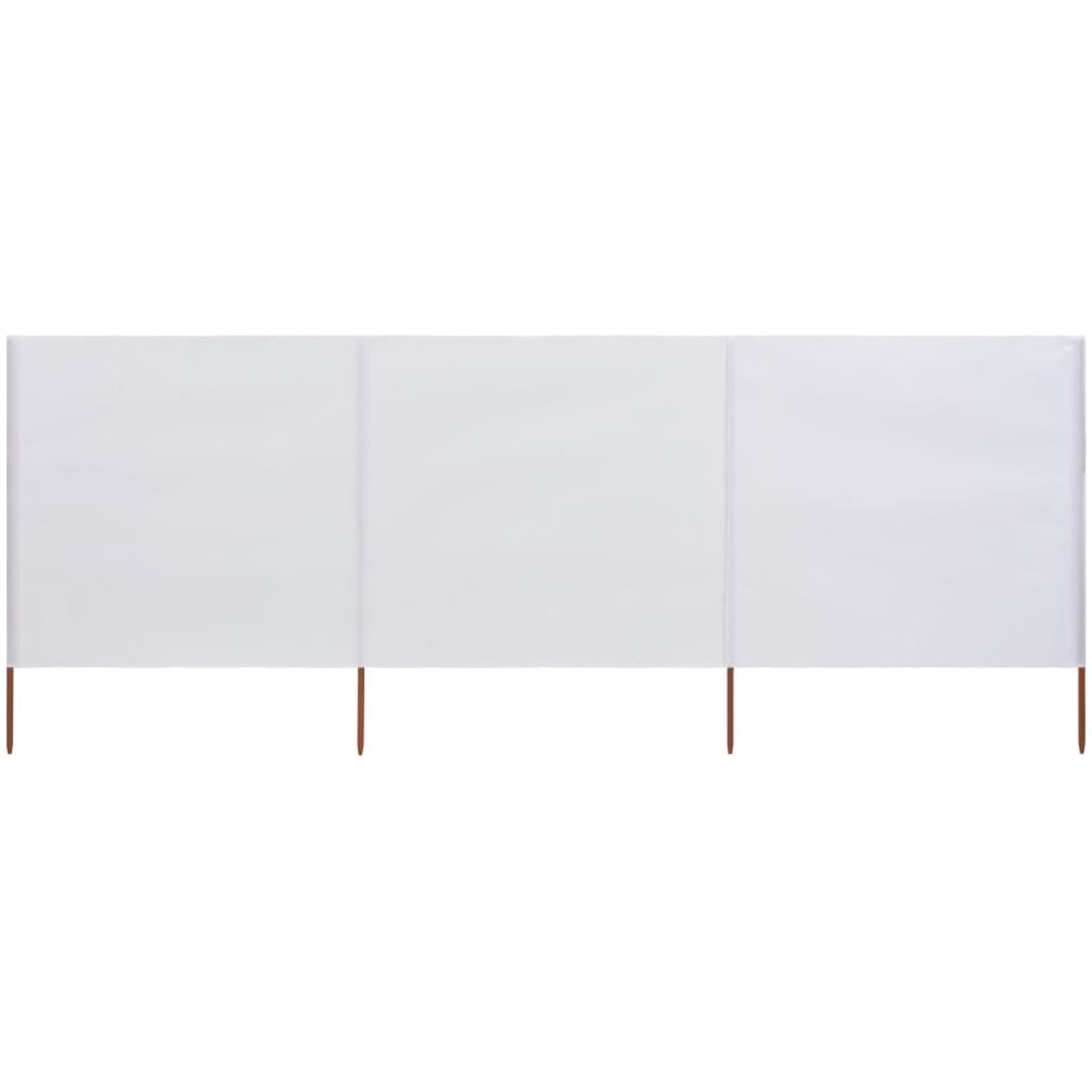 Vindskydd 3 paneler tyg sandvit vidaXL 400 x 80 cm
