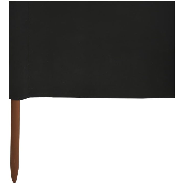 Vindskydd 3 paneler tyg svart vidaXL 400 x 120 cm – bild 5