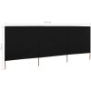 Vindskydd 3 paneler tyg svart vidaXL 400 x 120 cm – miniatyr 6
