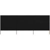 Vindskydd 3 paneler tyg svart vidaXL 400 x 120 cm – miniatyr 1