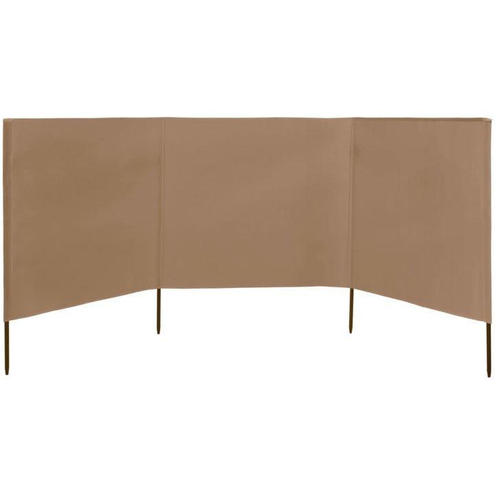 Vindskydd 3 paneler tyg taupe vidaXL 400 x 120 cm – bild 2