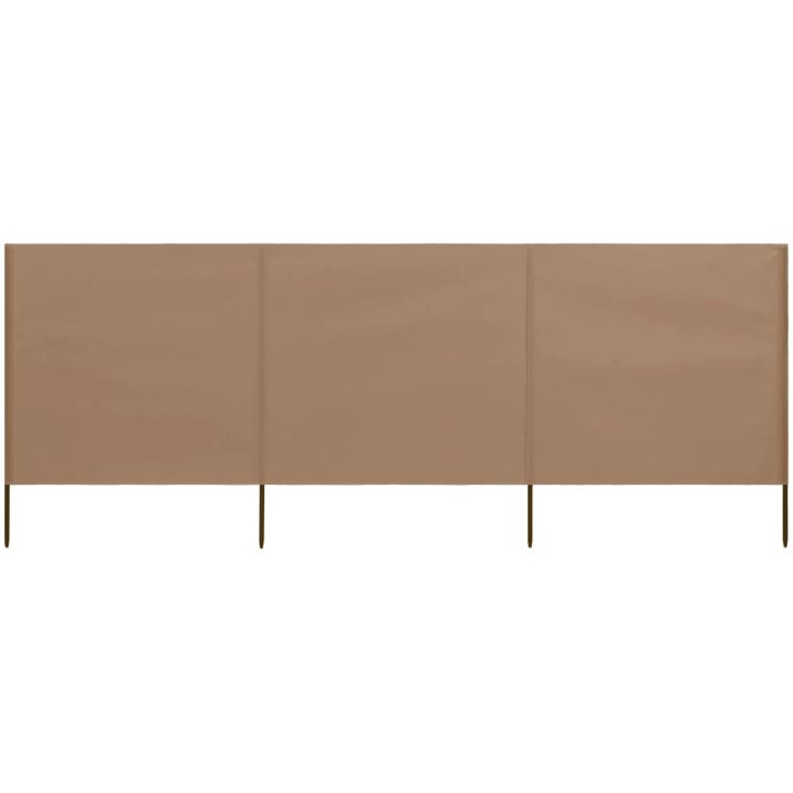 Vindskydd 3 paneler tyg taupe vidaXL 400 x 120 cm – bild 3