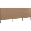 Vindskydd 3 paneler tyg taupe vidaXL 400 x 80 cm – miniatyr 2