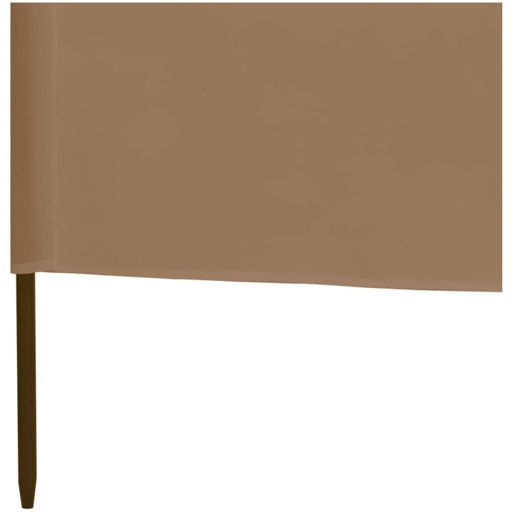 Vindskydd 3 paneler tyg taupe vidaXL 400 x 80 cm – bild 5