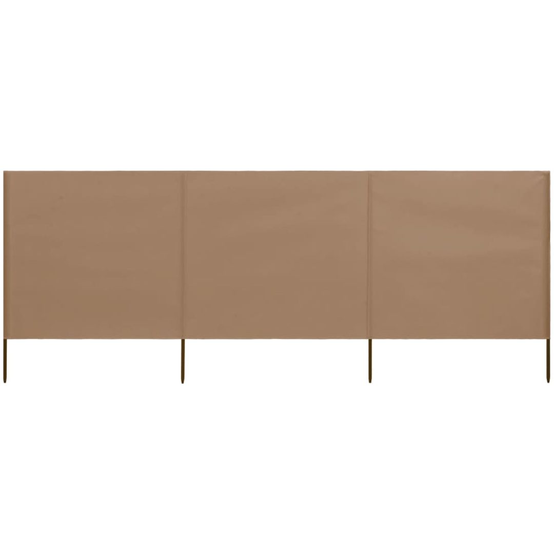 Vindskydd 3 paneler tyg taupe vidaXL 400 x 80 cm