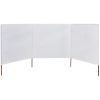 Vindskydd 3 paneler tyg vit vidaXL 400 x 120 cm – miniatyr 2