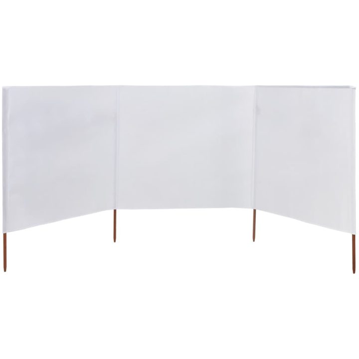 Vindskydd 3 paneler tyg vit vidaXL 400 x 120 cm – bild 2