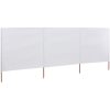 Vindskydd 3 paneler tyg vit vidaXL 400 x 120 cm – miniatyr 1