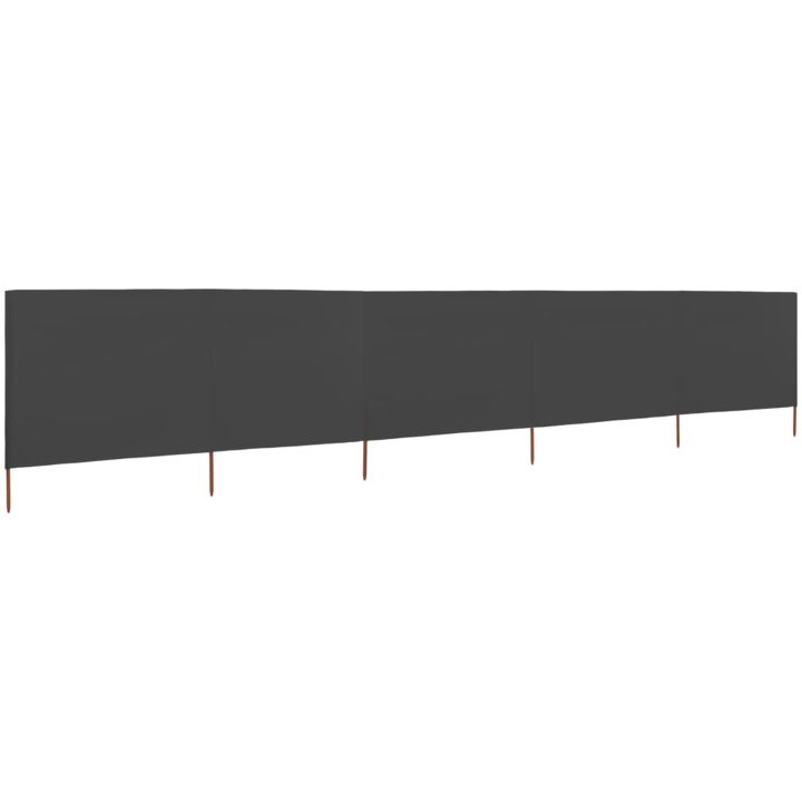 Vindskydd 5 paneler tyg antracit vidaXL 600 x 120 cm – bild 2