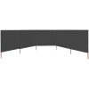 Vindskydd 5 paneler tyg antracit vidaXL 600 x 120 cm – miniatyr 3