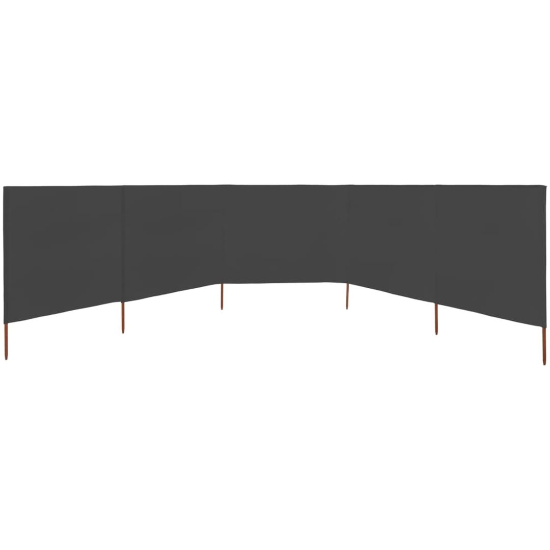 Vindskydd 5 paneler tyg antracit vidaXL 600 x 120 cm – bild 3