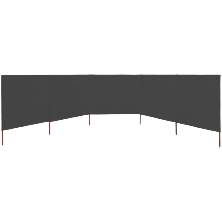 Vindskydd 5 paneler tyg antracit vidaXL 600 x 120 cm – bild 3