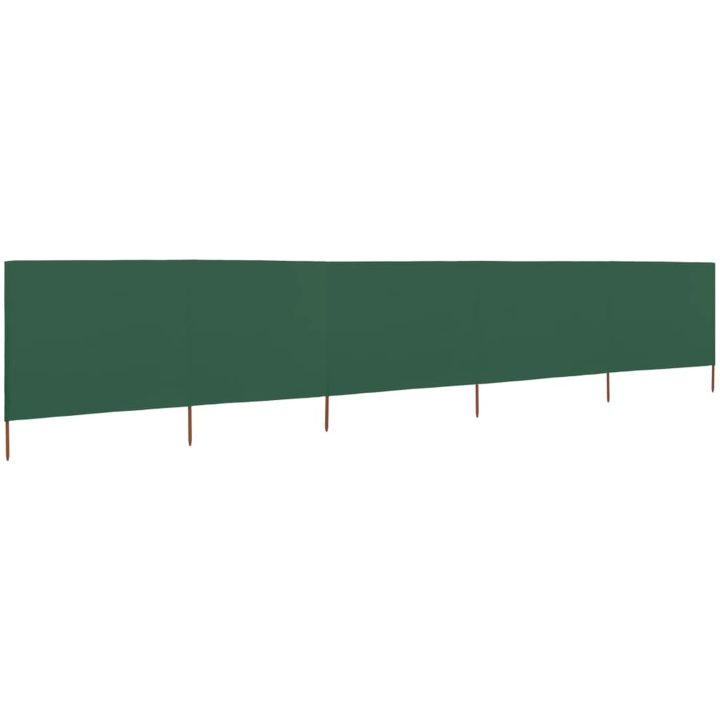 Vindskydd 5 paneler tyg grön vidaXL 600 x 120 cm – bild 2