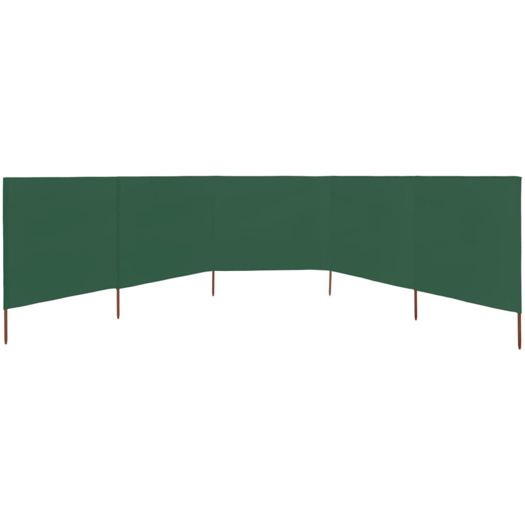 Vindskydd 5 paneler tyg grön vidaXL 600 x 120 cm – bild 3