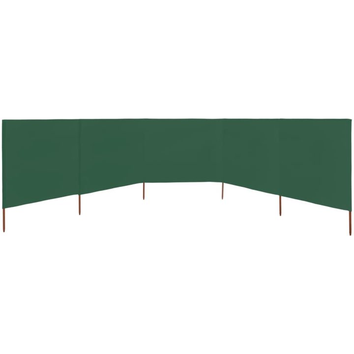 Vindskydd 5 paneler tyg grön vidaXL 600 x 120 cm – bild 3