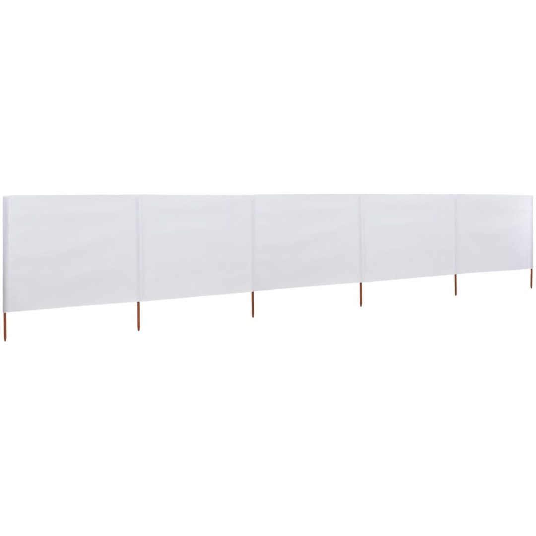 Vindskydd 5 paneler tyg sandvit vidaXL 600 x 120 cm – bild 2