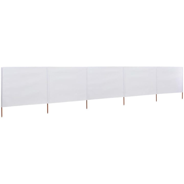 Vindskydd 5 paneler tyg sandvit vidaXL 600 x 120 cm – bild 2