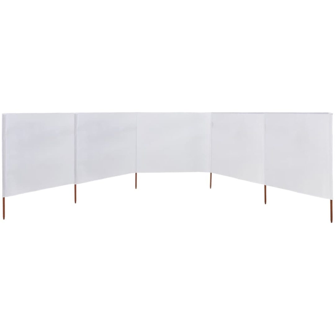Vindskydd 5 paneler tyg sandvit vidaXL 600 x 120 cm – bild 3