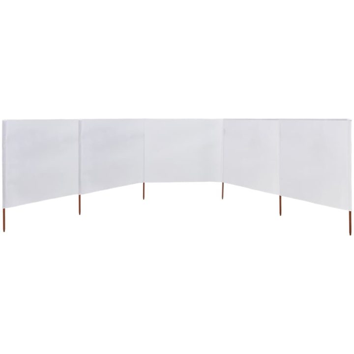 Vindskydd 5 paneler tyg sandvit vidaXL 600 x 120 cm – bild 3