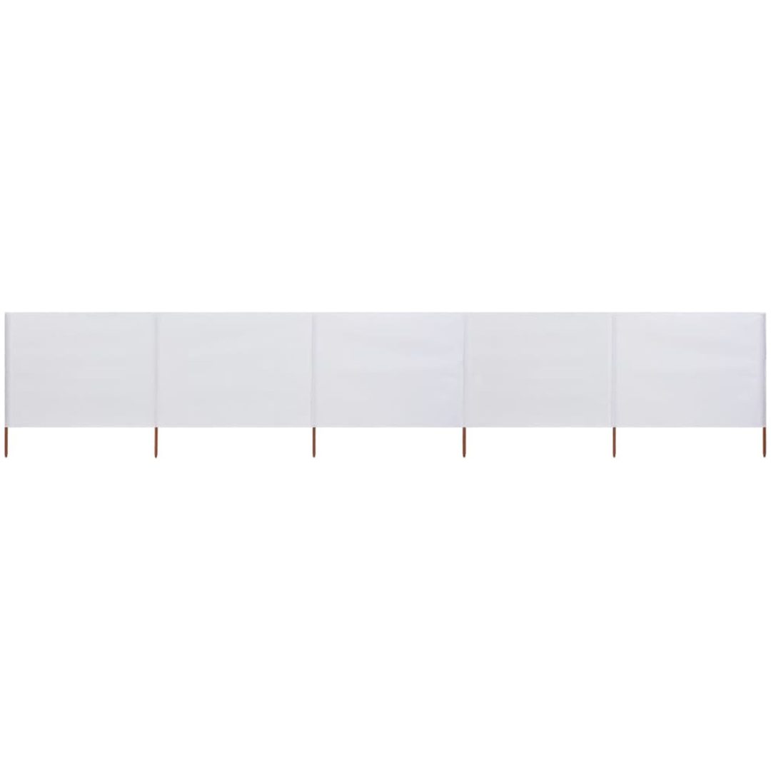 Vindskydd 5 paneler tyg sandvit vidaXL 600 x 120 cm