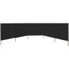 Vindskydd 5 paneler tyg svart vidaXL 600 x 120 cm – miniatyr 3
