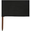 Vindskydd 5 paneler tyg svart vidaXL 600 x 120 cm – miniatyr 5