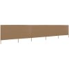 Vindskydd 5 paneler tyg taupe vidaXL 600 x 80 cm – miniatyr 2