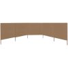 Vindskydd 5 paneler tyg taupe vidaXL 600 x 80 cm – miniatyr 3