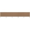 Vindskydd 5 paneler tyg taupe vidaXL 600 x 80 cm – miniatyr 1