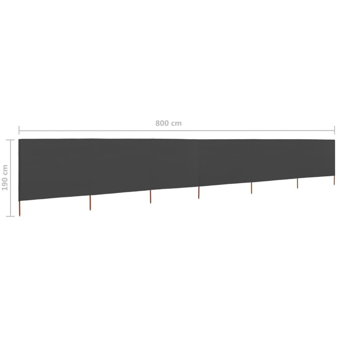 Vindskydd 6 paneler tyg antracit vidaXL 800 x 160 cm – bild 6
