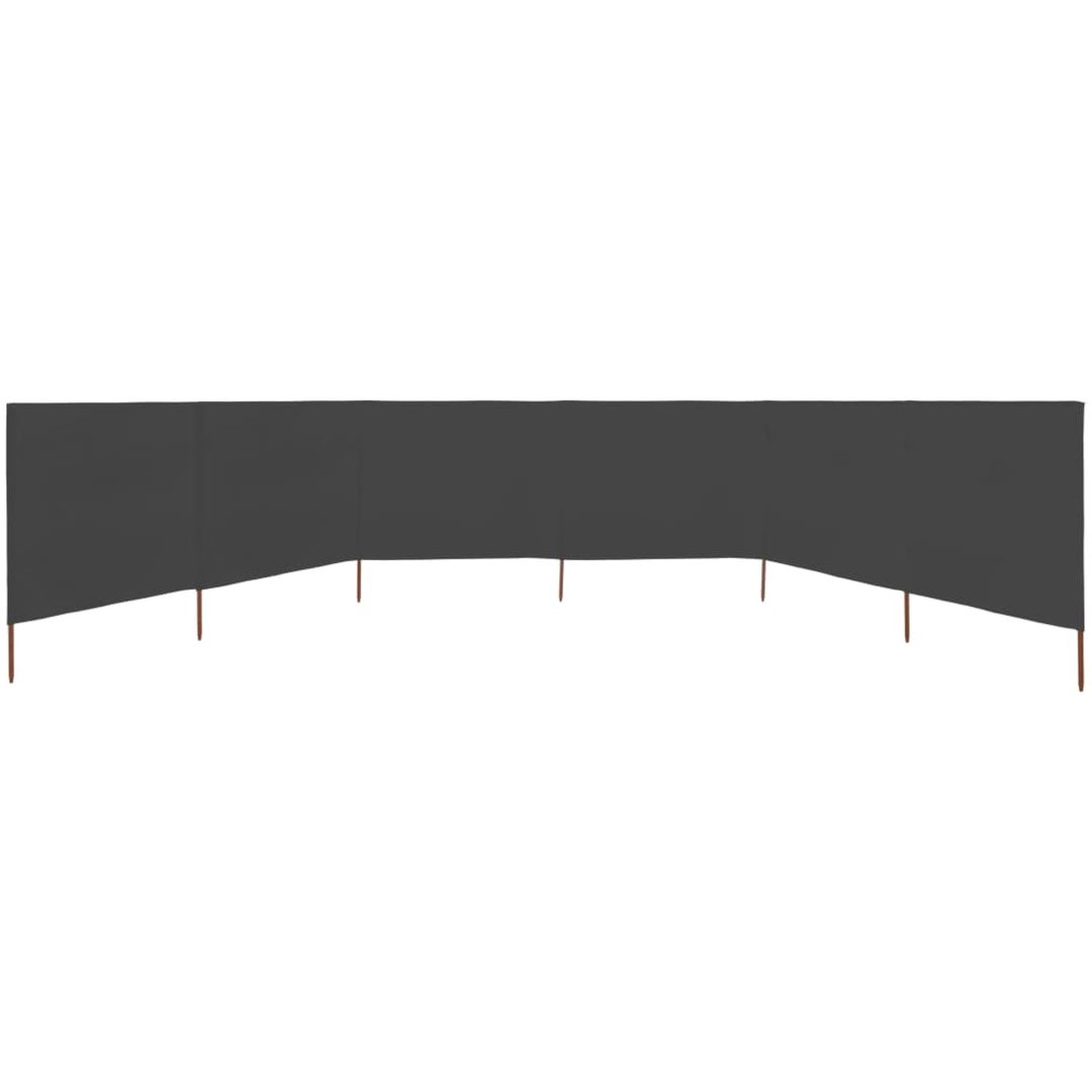 Vindskydd 6 paneler tyg grå vidaXL 800 x 80 cm – bild 3